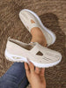 Oversized Mom Shoes, Breathable Mesh Women's Casual Shoes, Women's Flat Summer Sandals, Slip-On Hollow Design