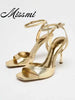 New Summer Women's Sexy Strap Ankle Strap Thin High Heel Open Toe Fashion Sandals